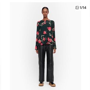 Marimekko Ahkio Ristikukka Floral Blouse euro size 46
